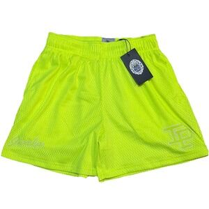 NWI Inaka Power Neon Yellow/Lime Mesh Gym Shorts Men's Size Small (26-32x5)‎